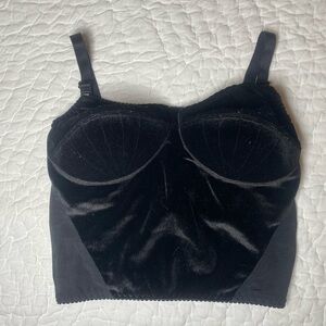 What Katie Did Vintage Black Corset Top